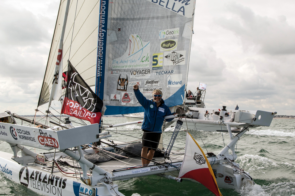 Yvan Bourgnon around the world in a sports catamaran