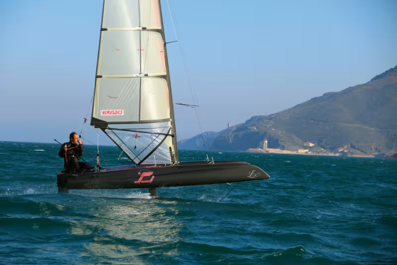 The iFly 15 is capable of sailing on its foils from 10 knots of wind, and is surprisingly stable.