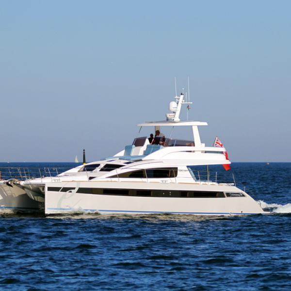The hulls have been designed for optimum performance between 10 and 15 knots. 
