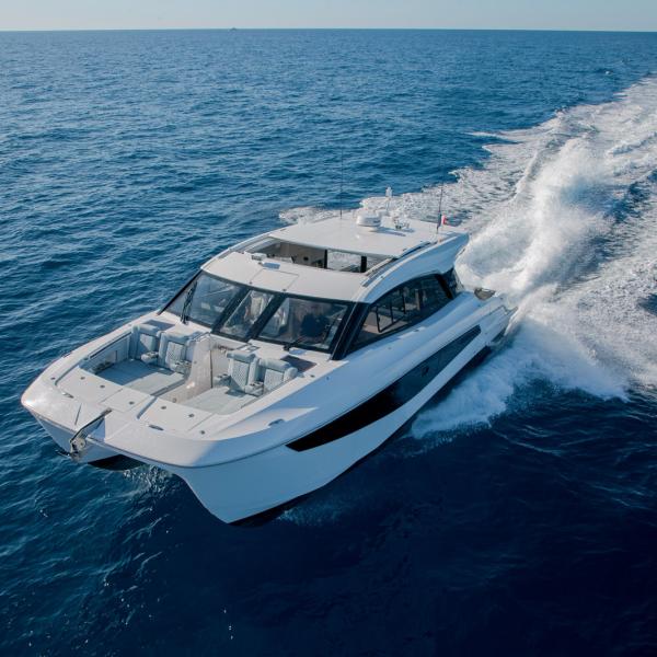 At speeds between 20 and 30 knots,  the foil between the two hulls provides  excellent handling and significantly reduces fuel consumption.