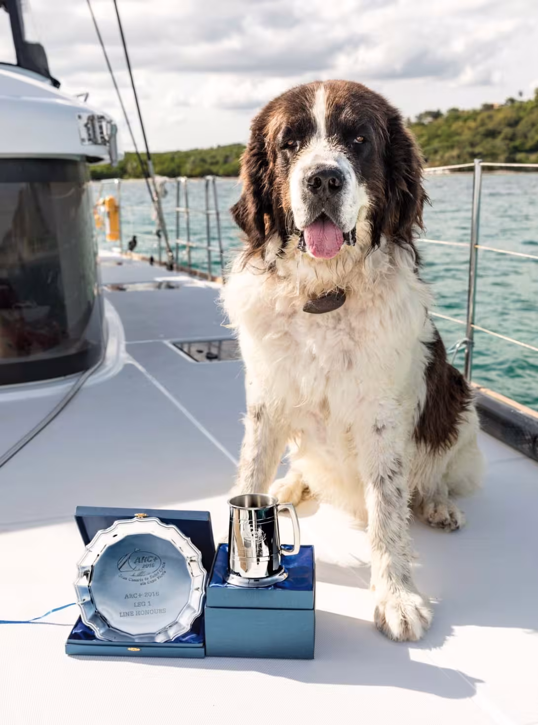 Hadès, proudly showing off his trophy following his crew’s great victory!