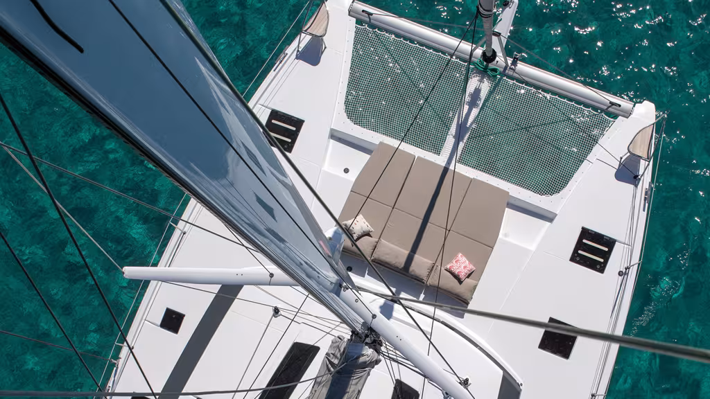 Lounge deck, beach club and other sunbathing areas all have their place on a catamaran dedicated to enjoyment 