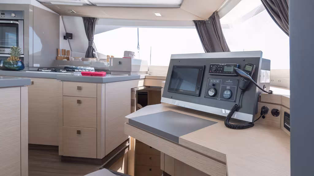 The good quality Alpi cabinetry highlights the creative interior layout 