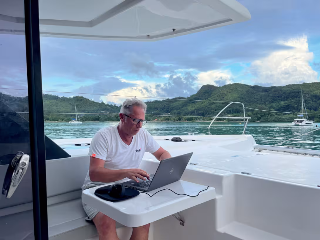 Having a good Internet connection is essential for those working from on board.