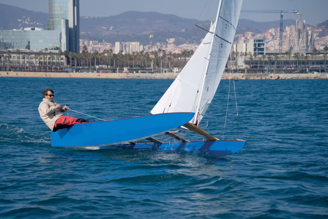 Jan is a sailing instructor - and of course an avid racing sailor! Here he’s tacking in front of the famous Sagrada Familia.