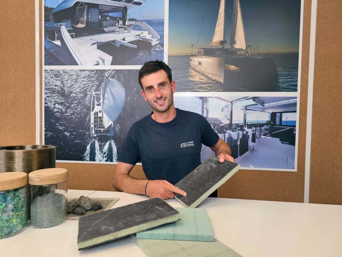 Bio-sourced and eco-responsible materials are Windelo’s DNA. Basalt is used  extensively in the structure of the hulls.