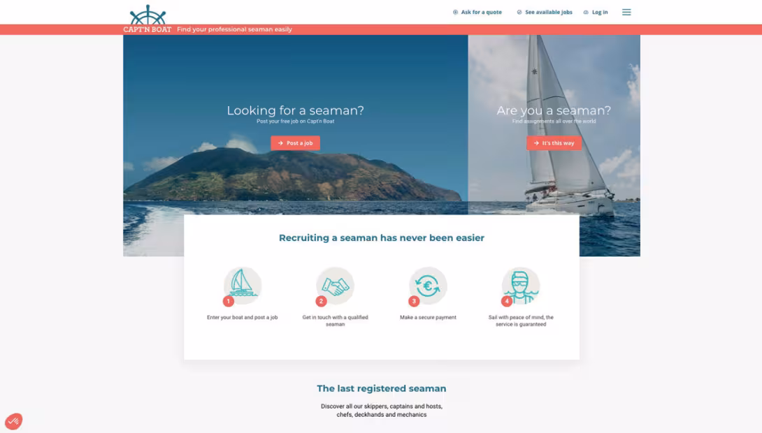 Capt’n Boat is an online-only platform.