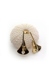 Anchor earrings Spade Design - gold