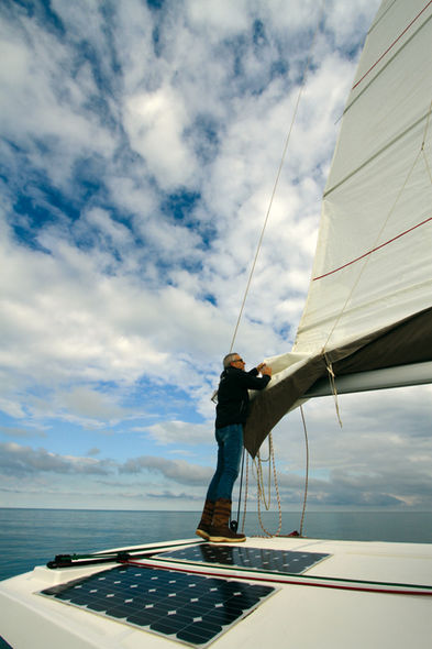 Coming into port and tying up