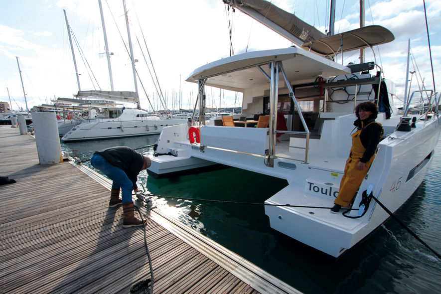 Coming into port and tying up