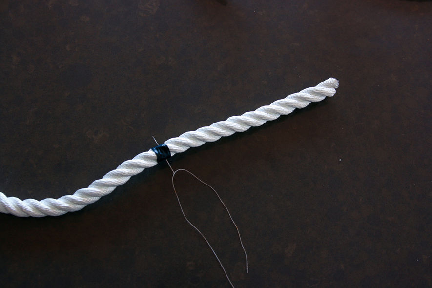 Chain/rope splice for the anchor rode step 3