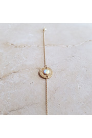 Golden hubot bracelet Spade Desing - Swarovski crystal faceted