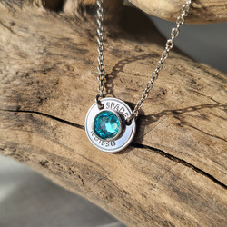 Porthole choker Spade Desing - rhodium plated