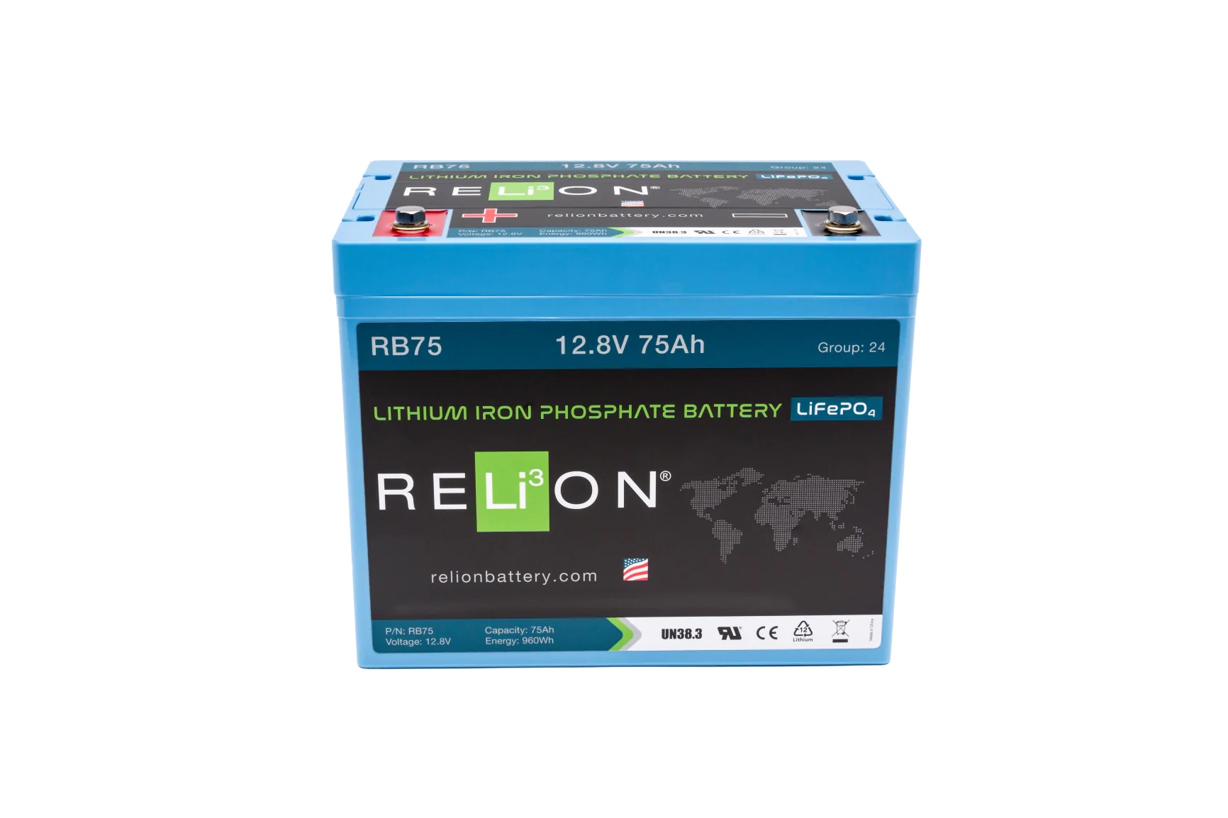 RELiON Battery 12.8V 75Ah 4SC LiFePO4 - Lighter, more powerful … -  Technical - Multihulls World - Multihulls World