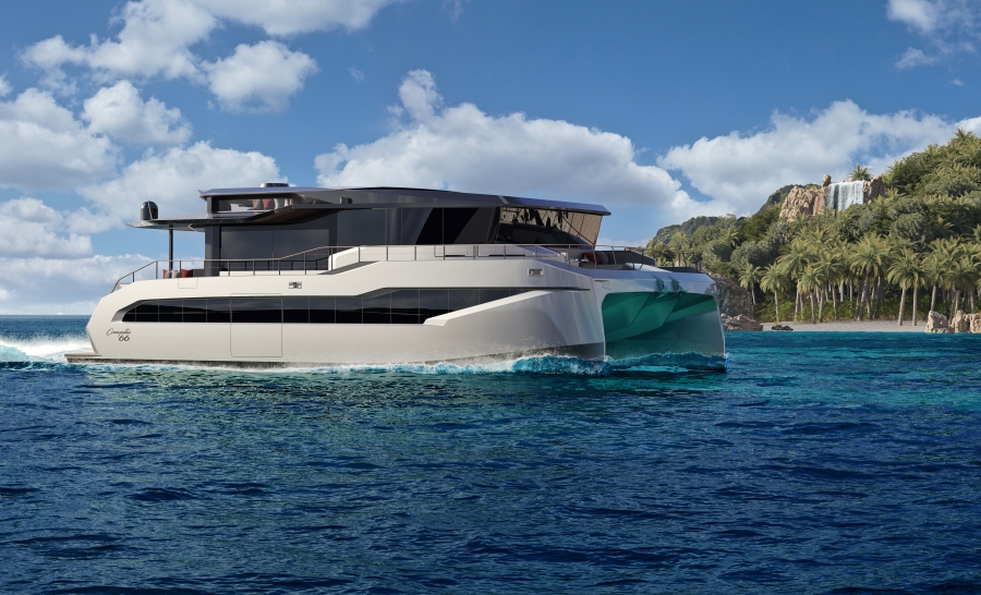 Cosmopolitan 66 An electric offshore catamaran in aluminum Multipower Multihulls World
