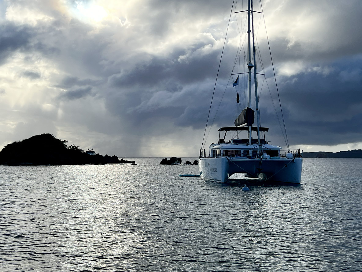 In some bays, anchoring is forbidden, so tie up to a buoy for less than $30  a night.