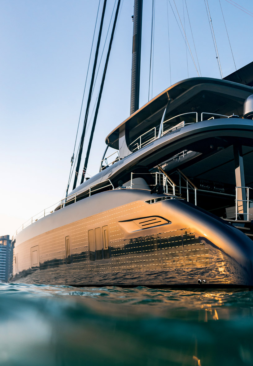 Sunreef Yachts offers photovoltaic cells integrated into hulls, superstructures and even masts.