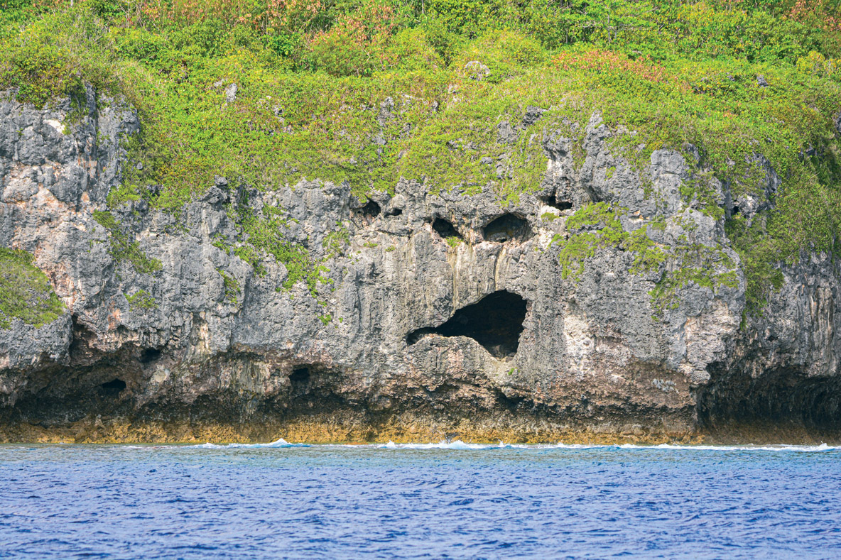 And sometimes faces form in the cliffs...