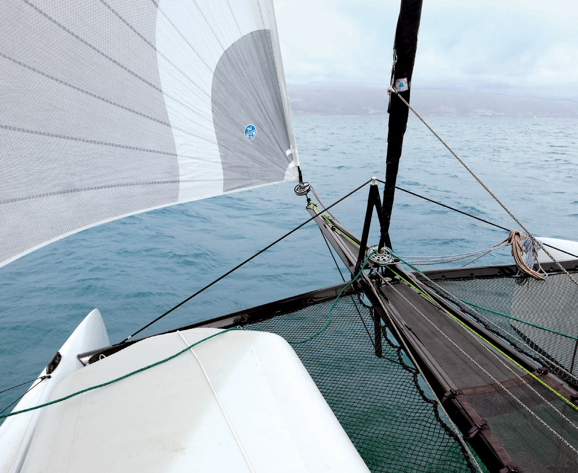 A Code is usually rigged from a bowsprit and installed on a furler.