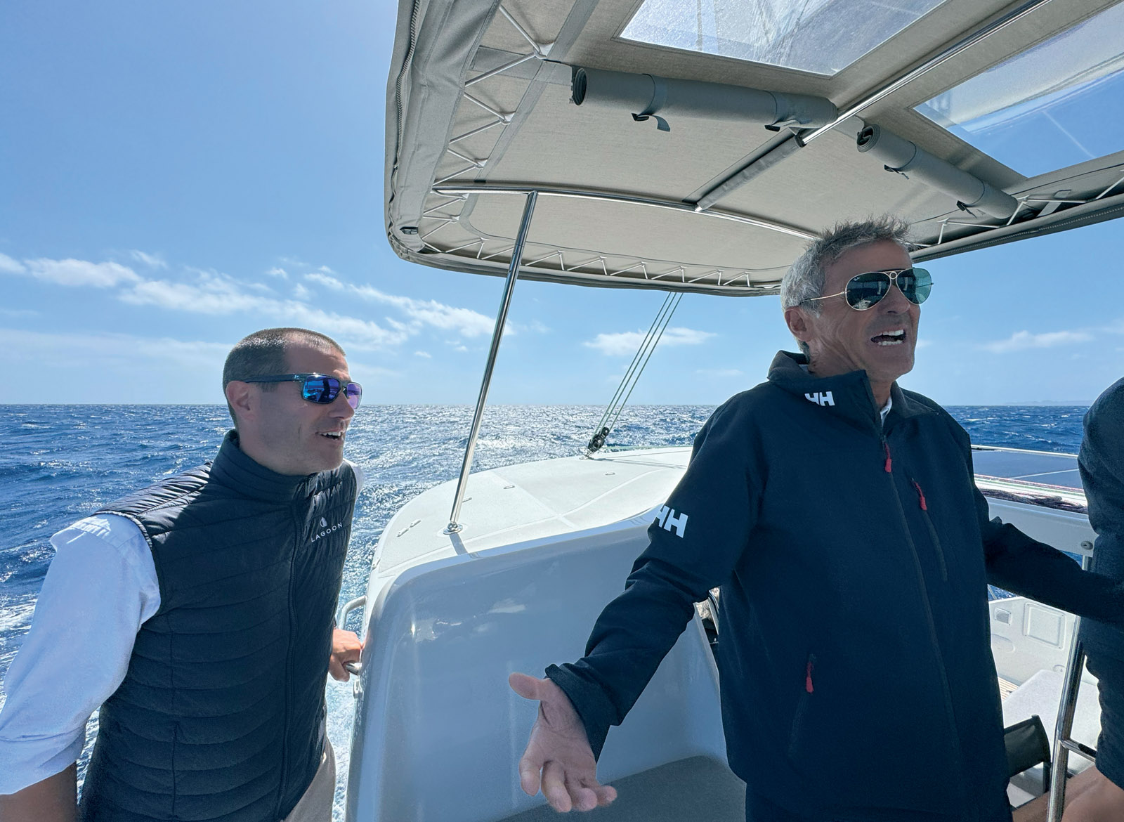 Quentin Beraud and Javier, the skipper