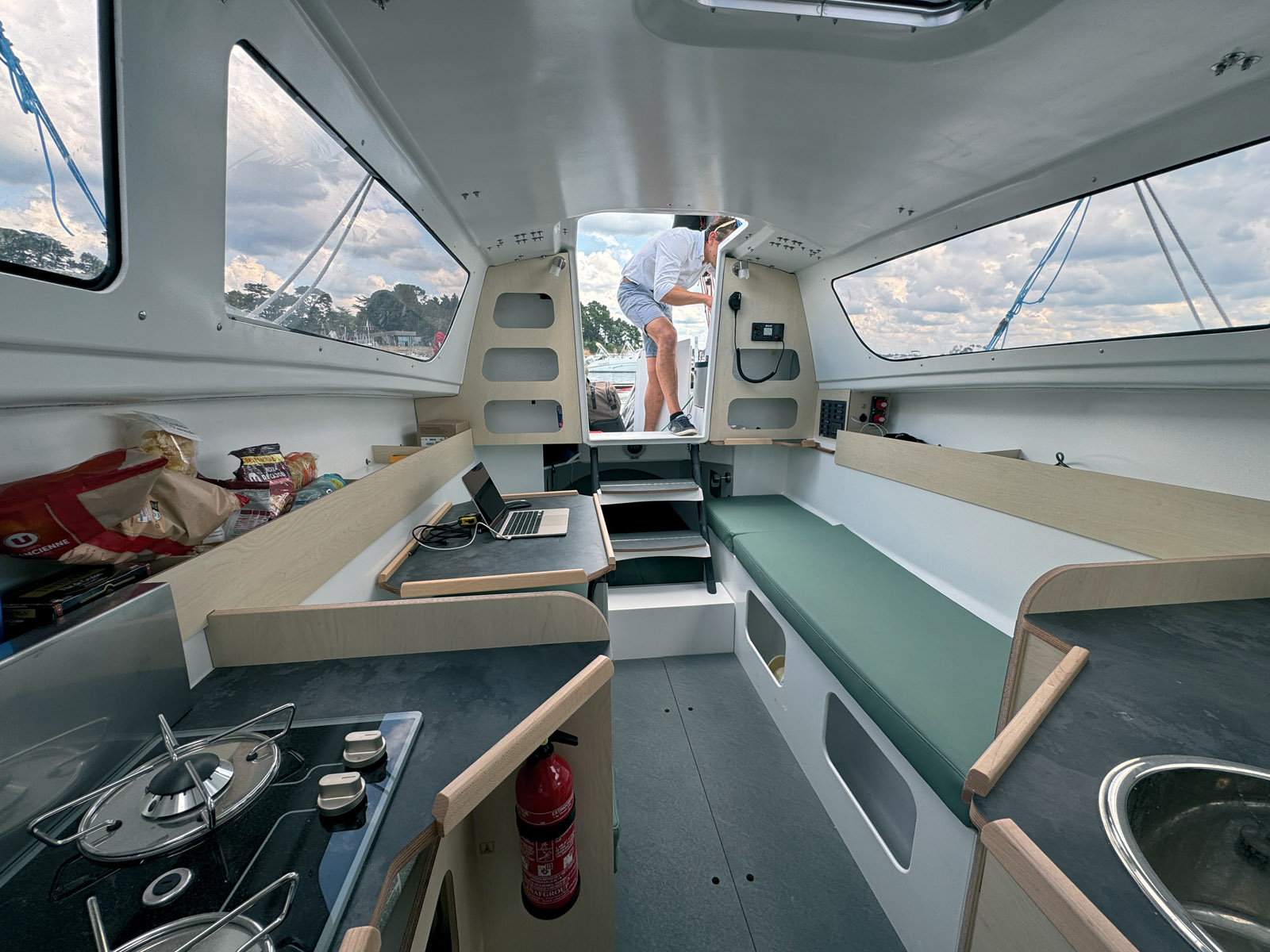 The living area is spacious and the headroom generous.