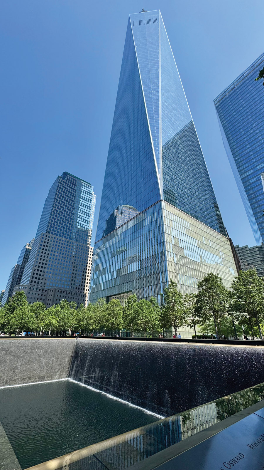 The 9/11 Memorial marks the exact footprint of the two destroyed towers.
