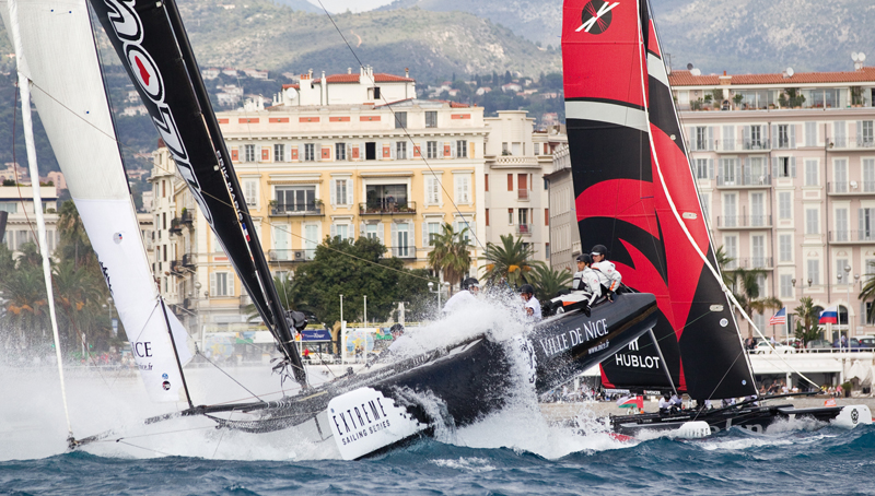 Extreme conditions for the Extreme 40s at Nice Catamaran Multihulls