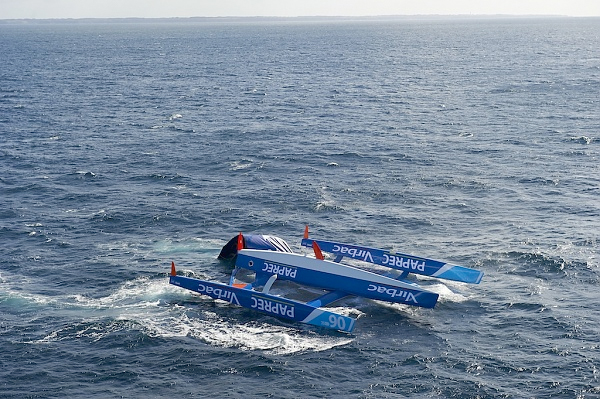 Jean Pierre Dick Has Capsized Catamaran Multihulls World Multihulls World
